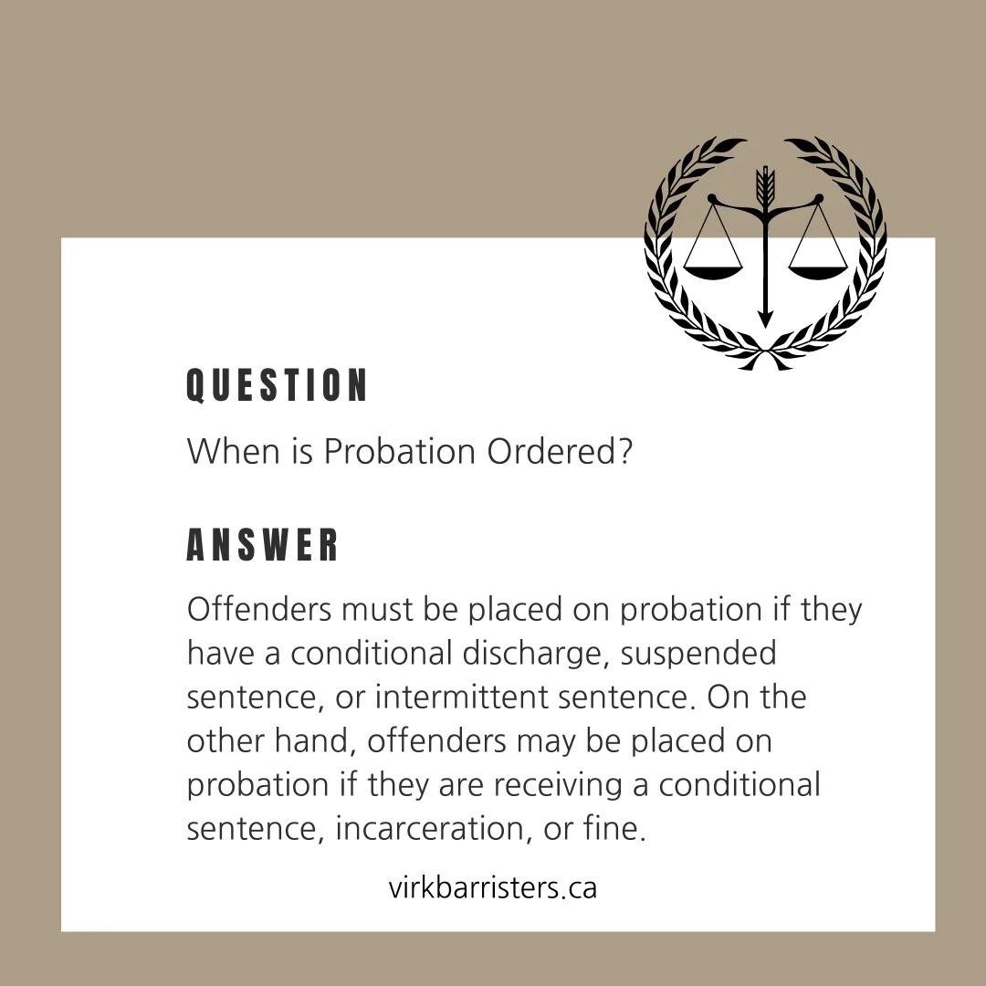 An answer post explaining when is probation ordered