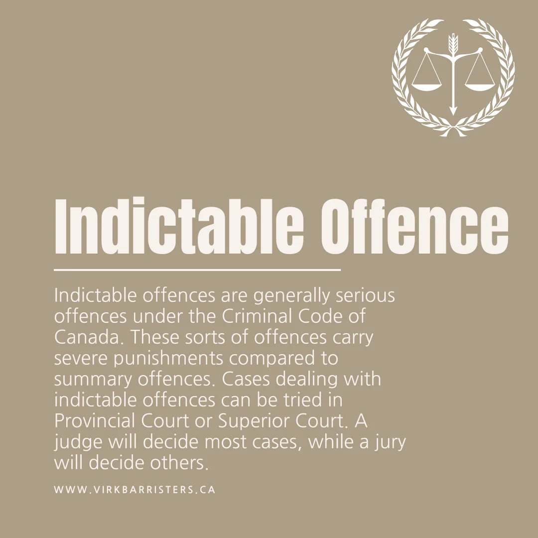 A definition post explaining the indictable offence meaning